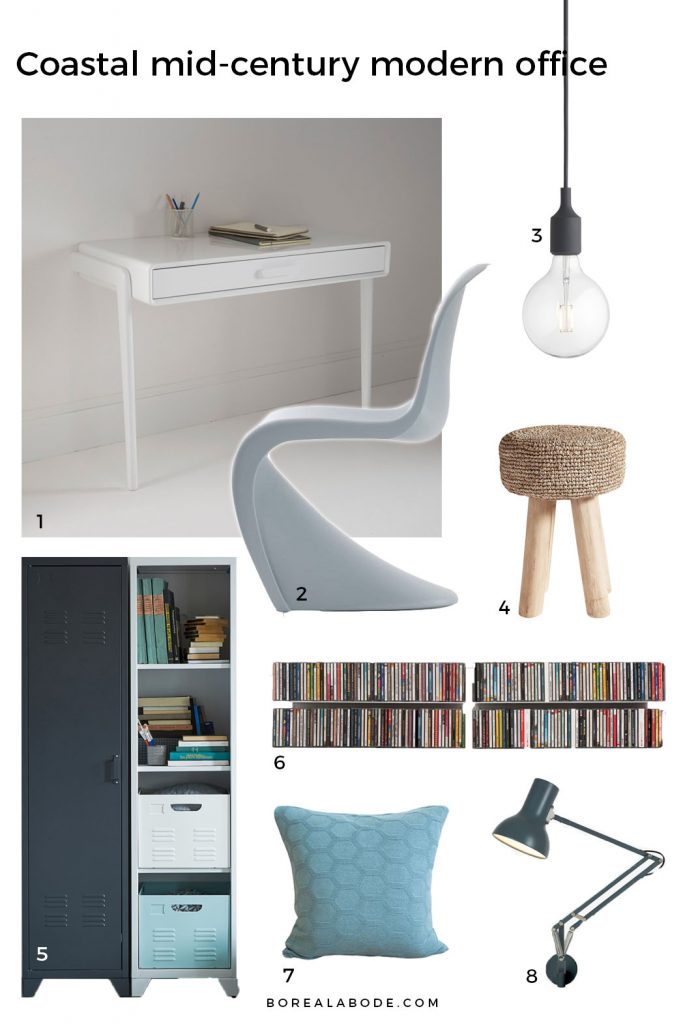 A coastal mid-century modern office | Happy Home Clinic