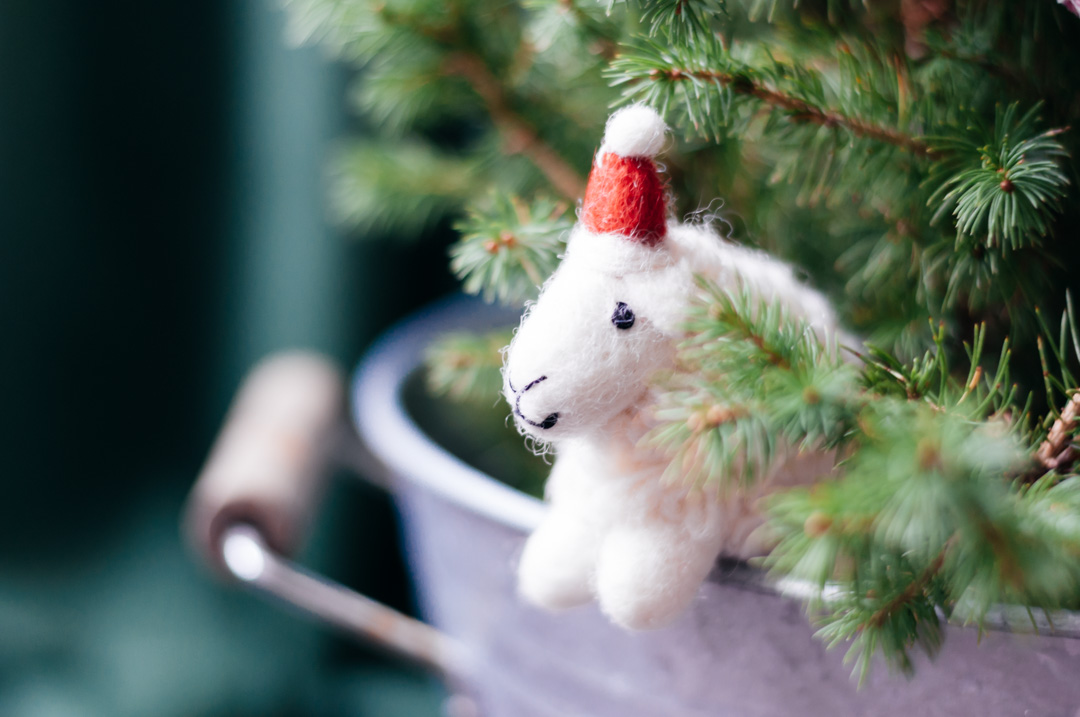 simple christmas decorations boreal abode felt sheep ornament