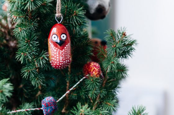 simple christmas decorations boreal abode wooden owl ornament